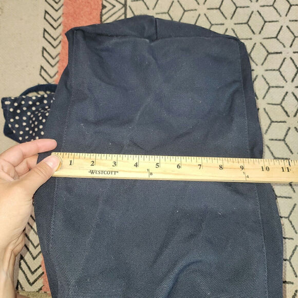 THIRTY-ONE BAGS FOLD OVER WEEKENDER BAG in NAVY DANCING DOTS "I ♡ WEEKENDS" - Picture 16 of 16